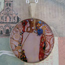 Klimt Water Serpents II Sterling Pendant