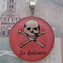 Loteria La Calavera - The Skull  Sterling Pendant