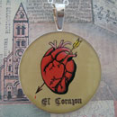 Loteria El Corazon - The Heart Sterling Pendant