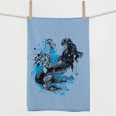 Mermaid La Luxure Nautical Flour Sack Towel
