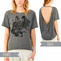 Mermaid La Luxure pony open back t-shirt - TIMT