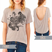 Mermaid La Luxure pony open back t-shirt - TIMT