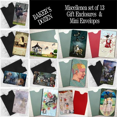 A Miscellanea set of 13 Gift Enclosures