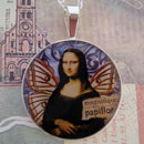 Mona Lisa Papillon Sterling Pendant