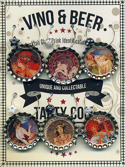 Alphonse Mucha Drink Charms