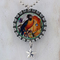 Parrot with Flowers