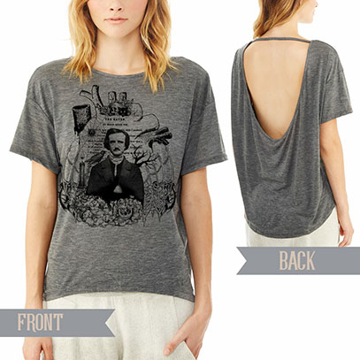 Edgar Allan Poe pony open back t-shirt - TIMT