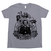 Edgar Allan Poe Kids Tee Shirt Size 2-12