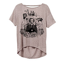Edgar Allan Poe pony open back t-shirt - TIMT