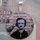 Edgar A. Poe and The Raven Sterling Pendant