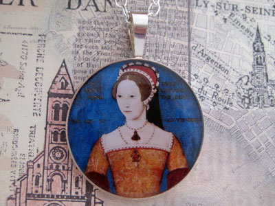 Queen Mary I Tudor of England Sterling Pendant