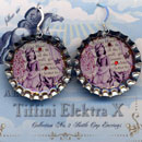 Red Riding Hood Antique Illustration Earrings
