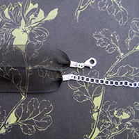 {No. 11} Black Organza Ribbon with Sterling Findings