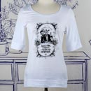 Calavera Fiesta Elbow Length White T-Shirt