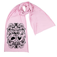Comedy Tragedy Theatre Masks Scarf