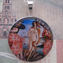 Venus with Flowers Sterling Pendant
